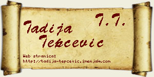 Tadija Tepčević vizit kartica